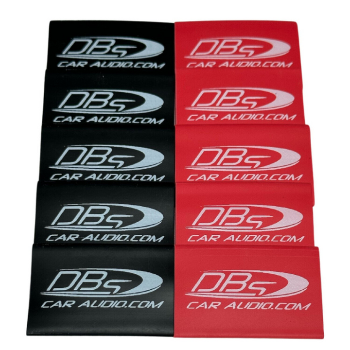 1/0 Gauge DBs Car Audio Red & Black Protective Heat Shrink Tubing - 10 Pieces