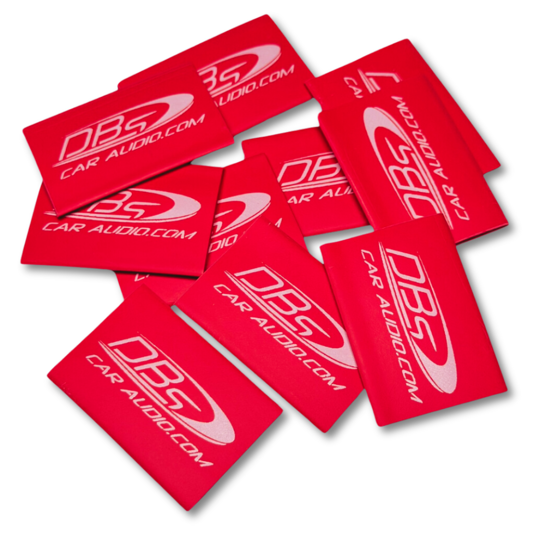 1/0 Gauge DBs Car Audio Red Protective Heat Shrink Tubing - 10 Pieces