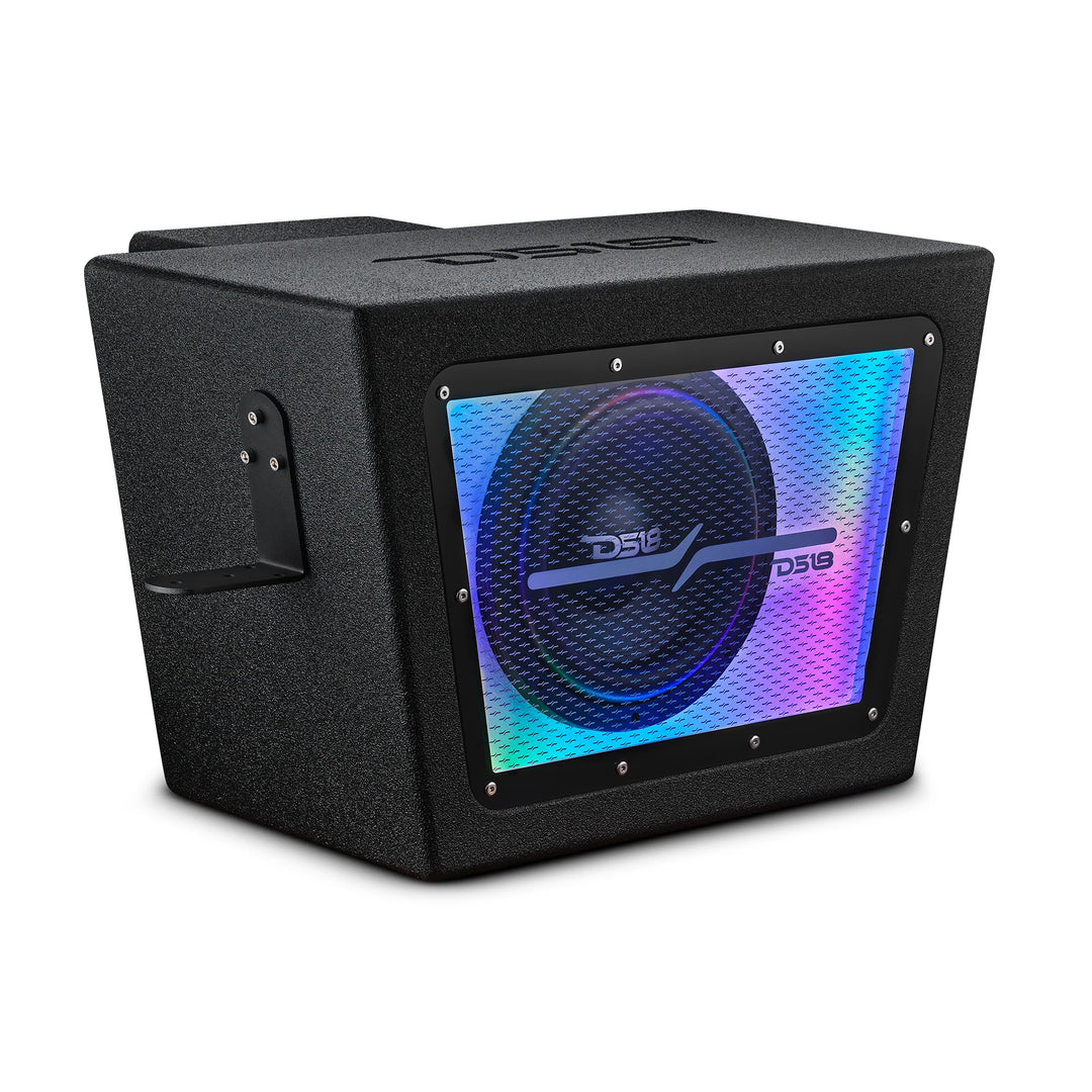 Polaris RZR PRO/XP - DS18 10" Bandpass Subwoofer Enclosure for Rear Cargo Box with Digital LED Lights - Preloaded EXL-X10.2D