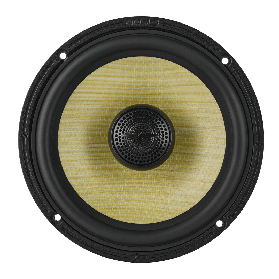 DS18 DXQ 6.5" Coaxial Speakers with Yellow Straw Cone - 150 Watts Rms 4-ohm