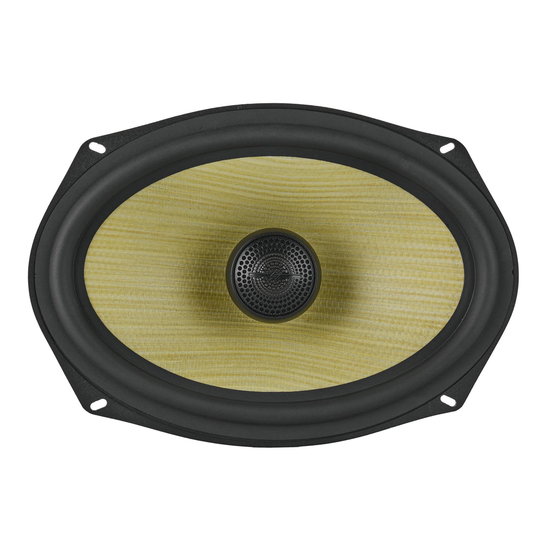 DS18 DXQ 6x9" Coaxial Speakers with Yellow Straw Cone - 150 Watts Rms 4-ohm