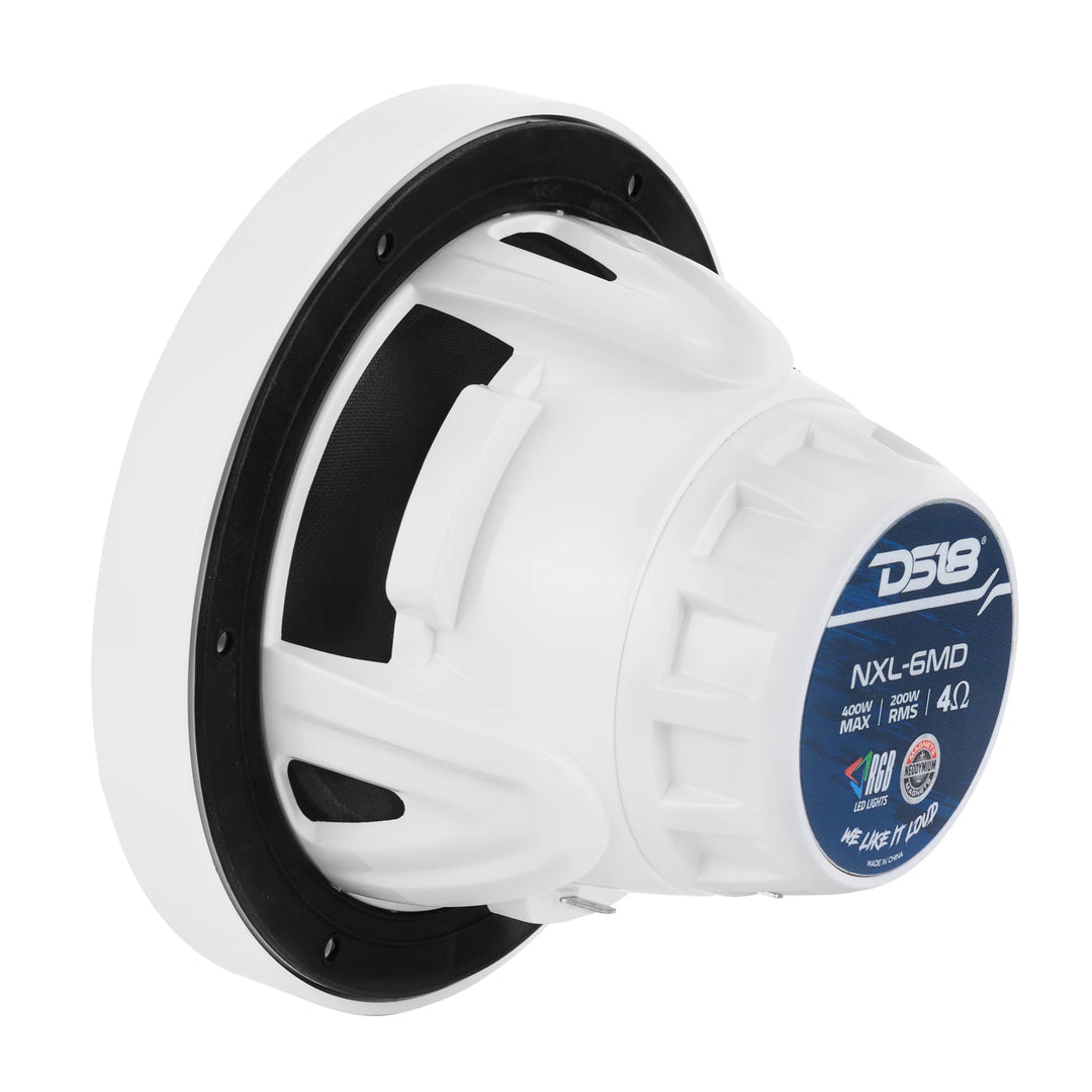 DS18 NXL-6MD 6.5" Neodymium 2-Way Marine Speakers - 250 Watts Rms 4-ohm