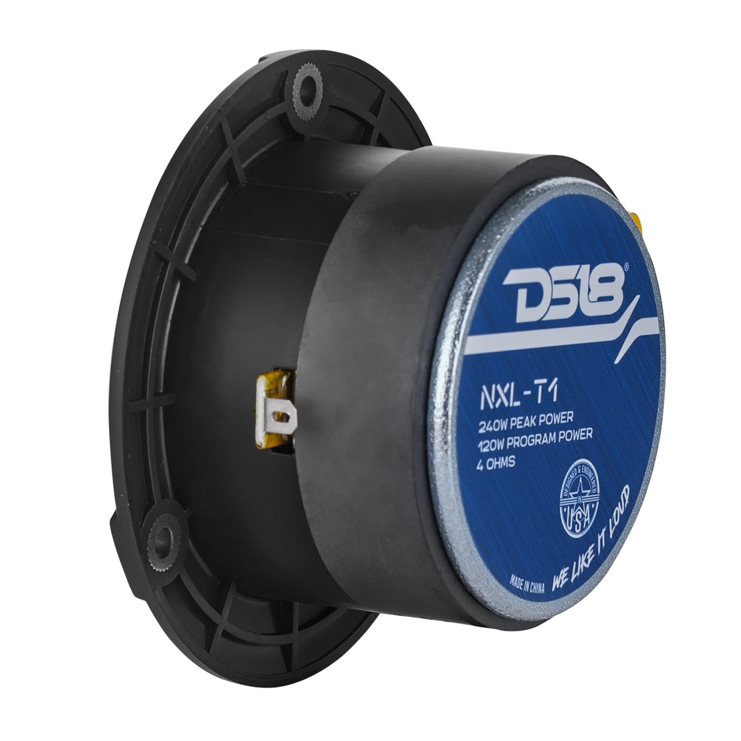 DS18 NXL-T1 Súper tweeters tipo bala marina de 3,8" con bobina móvil de aluminio de 1" - 120 vatios Rms 4 ohmios