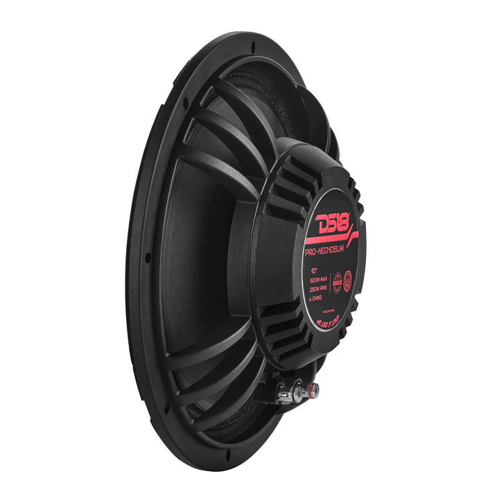 DS18 PRO-NEO10SLIM 10" Neodymium Mid-Range Speaker - 250 Watts Rms 4-ohm