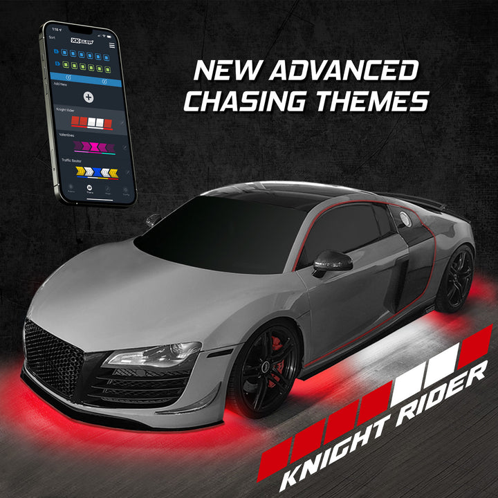 XKGlow AP-CAR-STA XKAlpha App Controlled RGBW Addressable LED Light Underglow Kit