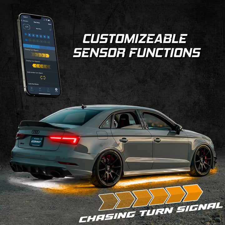 XKGlow AP-CAR-STA XKAlpha App Controlled RGBW Addressable LED Light Underglow Kit