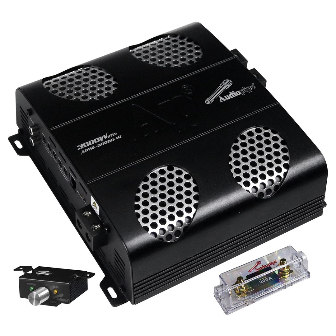 Audiopipe APHF-3000D-H2 Monoblock Full-Range Amplifier - 1 x 3000 Watts Rms @ 2-ohm