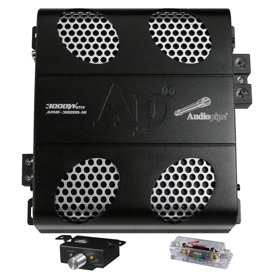 Audiopipe APHF-3000D-H2 Monoblock Full-Range Amplifier - 1 x 3000 Watts Rms @ 2-ohm
