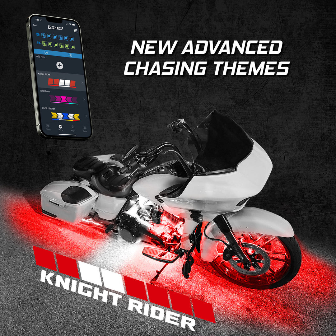 XKGlow AP-MOTO-STA XKAlpha App Controlled Standard Kit Addressable LED Motorcycle Accent Lights