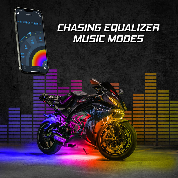 XKGlow AP-MOTO-STA XKAlpha App Controlled Standard Kit Addressable LED Motorcycle Accent Lights