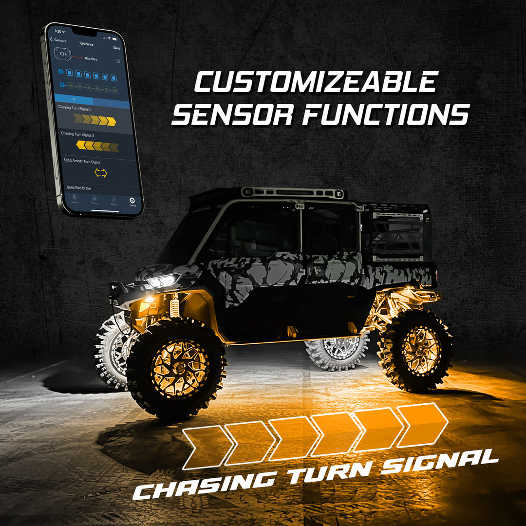 XK Glow AP-ROCK-STA XKalpha Standard RGBW Addressable LED Rock Light Kit with Color Chasing – App-controlled