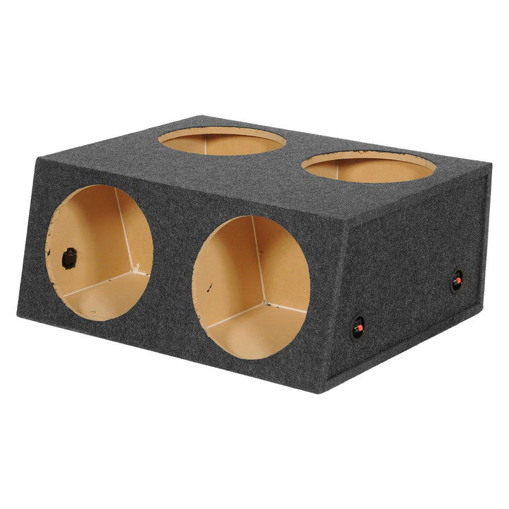 Quad 12″ Sealed Subwoofer Enclosure with Carpet - 1.00 cu.ft. Per Sub
