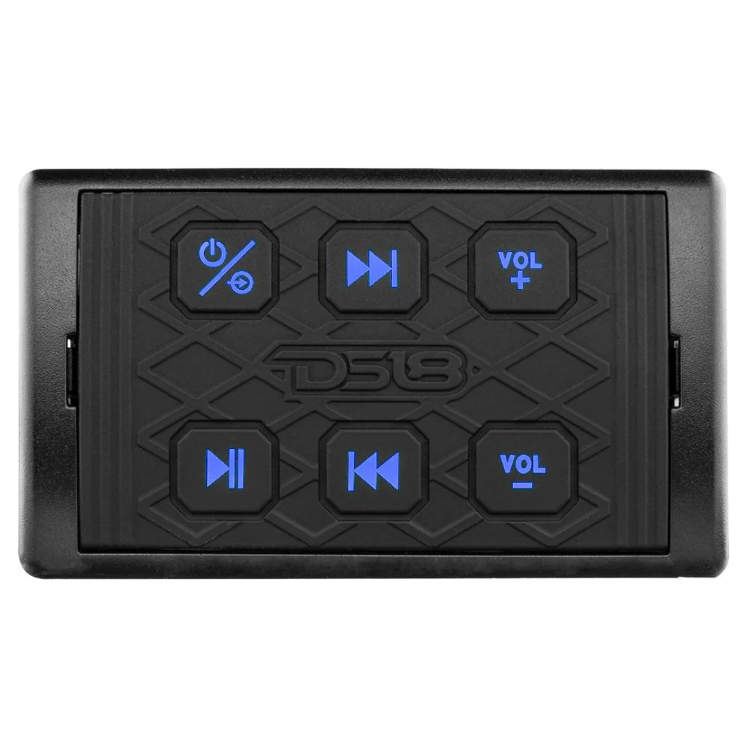 DS18 BTRC-SQ Marine Grade Bluetooth Audio Streaming Receiver Controller with USB, AUX and RCA Outputs