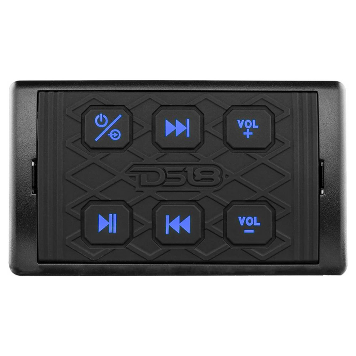 DS18 BTRC-SQ Marine Grade Bluetooth Audio Streaming Receiver Controller with USB, AUX and RCA Outputs