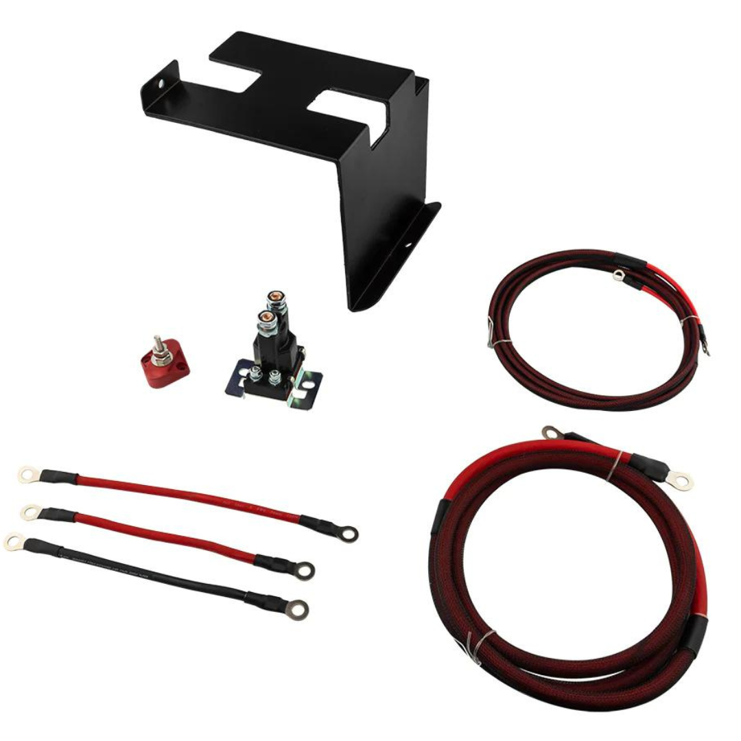2017-2023 Can-am Maverick X3 - DS18 CA-X3BATT Second Battery Upgrade Kit with Battery Isolator, Wires and Bracket