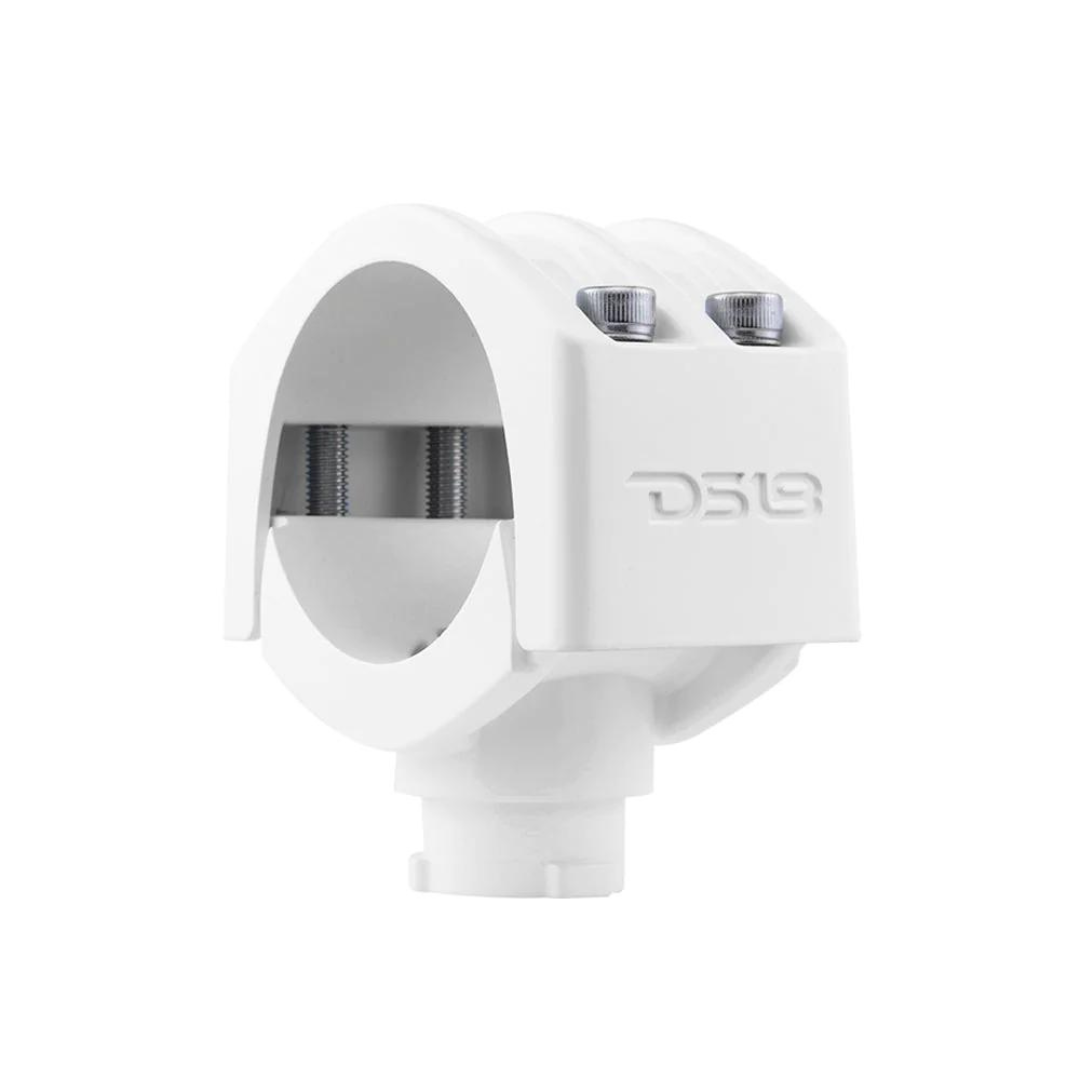 DS18 HYDRO CLPX2T3/WH Adaptadores de abrazadera de soporte de montaje blanco de 3", 2,75", 2,5" y 2,25" - Se adapta a todos los altavoces de torre NXL-X y CF-X