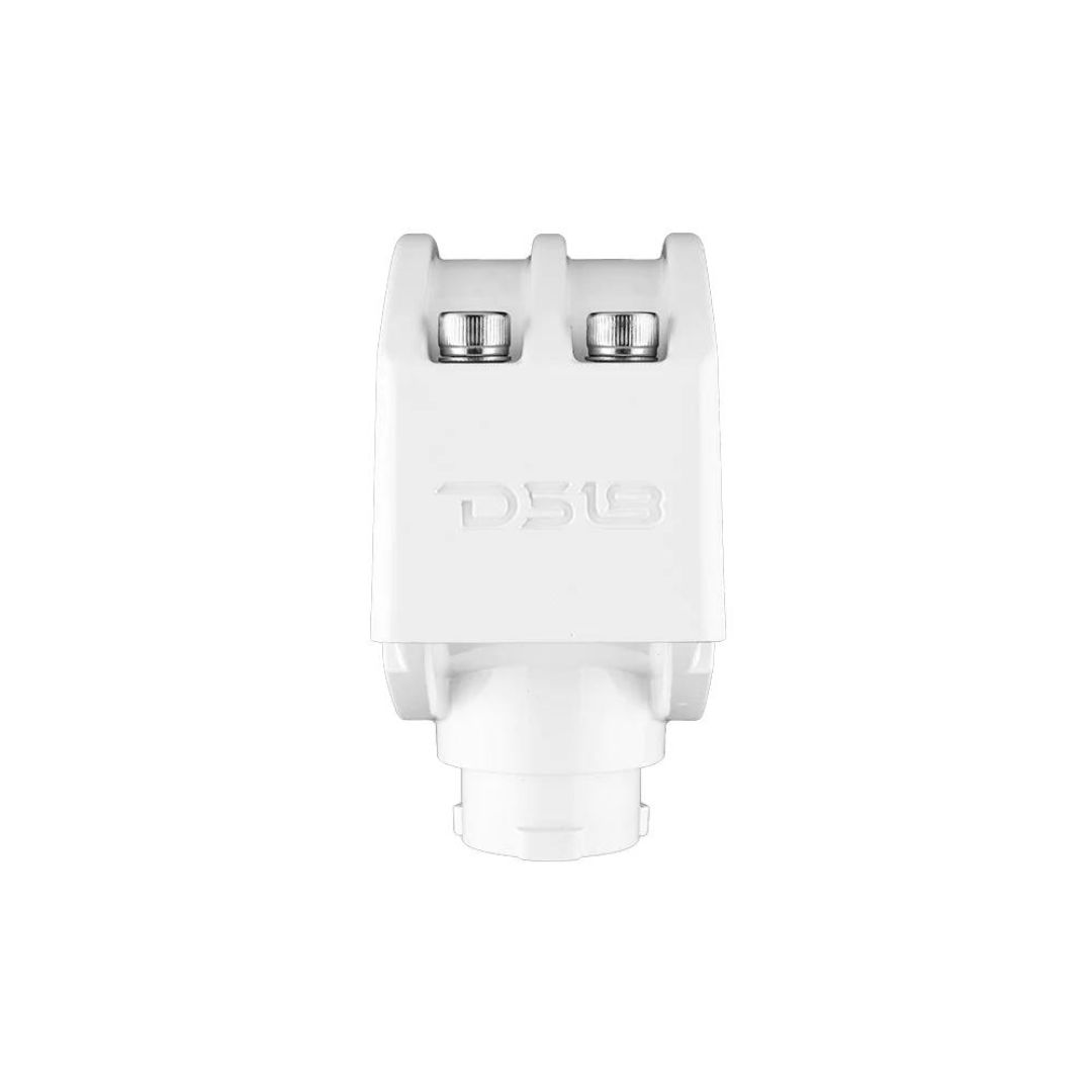 DS18 HYDRO CLPX2T3/WH Adaptadores de abrazadera de soporte de montaje blanco de 3", 2,75", 2,5" y 2,25" - Se adapta a todos los altavoces de torre NXL-X y CF-X