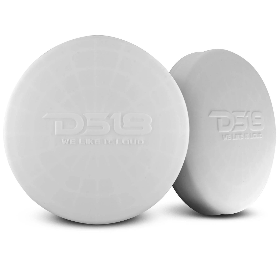 DS18 Cubiertas de altavoces marinos de silicona blanca para torres, altavoces y subwoofers - Disponibles en 6,5" 8" 10" 12"