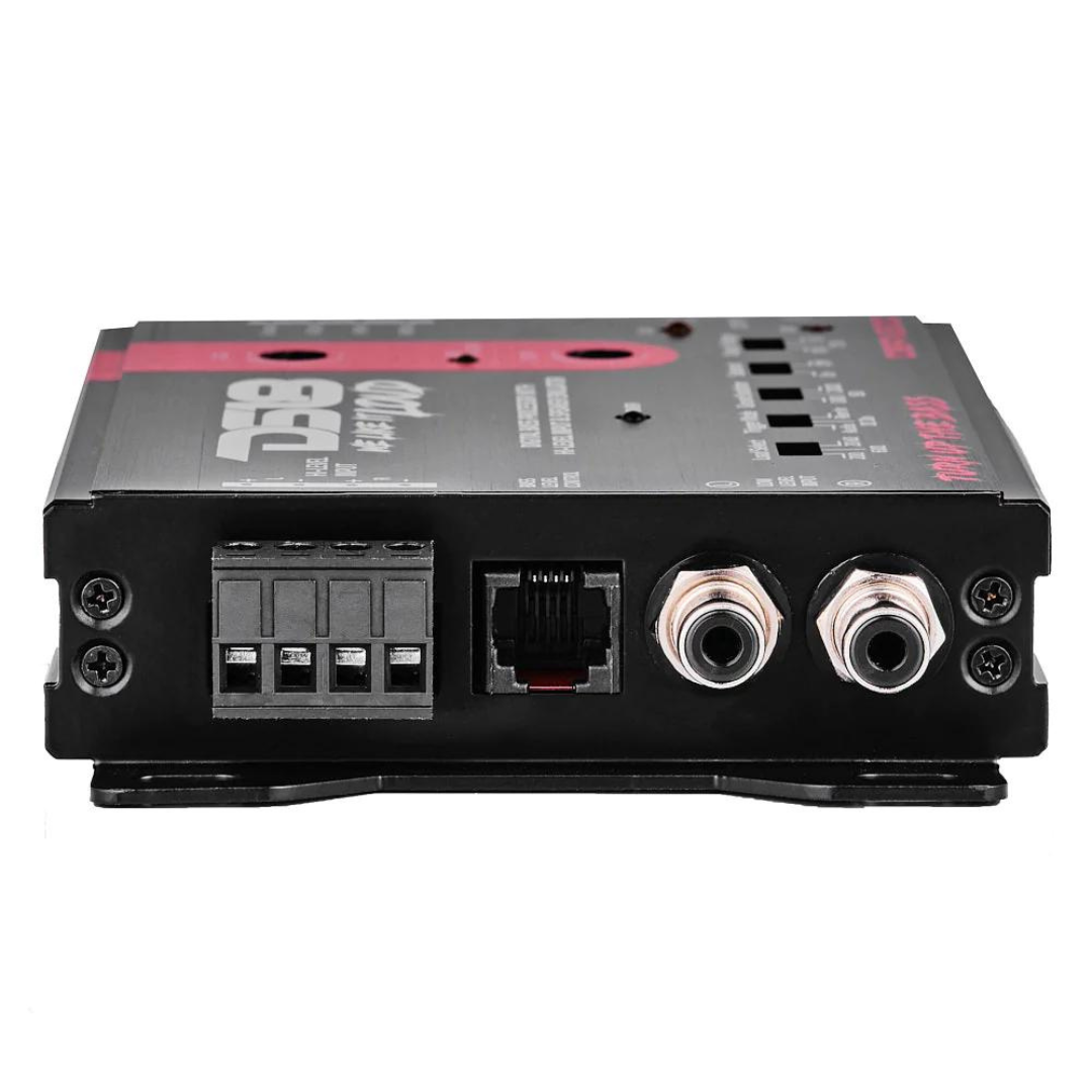 Procesador de graves digital DS18 DBPX200 de 2 canales con convertidor de señal alta a baja, emulador de altavoz y control remoto con cable