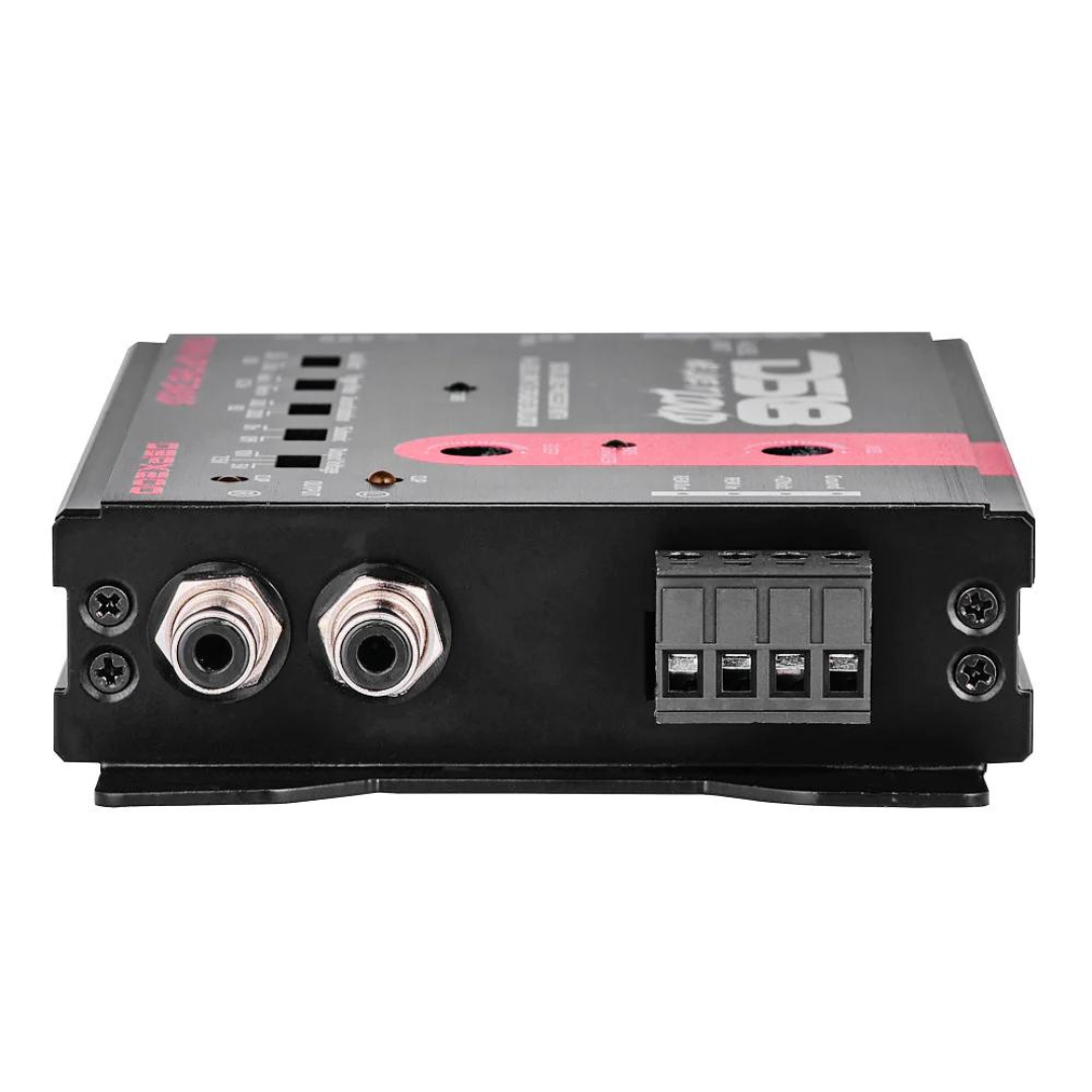 Procesador de graves digital DS18 DBPX200 de 2 canales con convertidor de señal alta a baja, emulador de altavoz y control remoto con cable