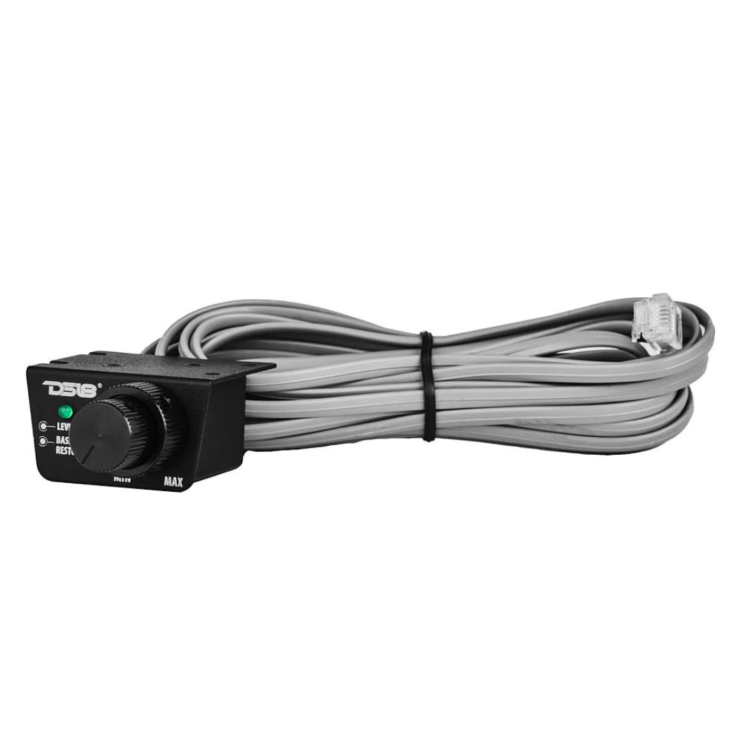 Procesador de graves digital DS18 DBPX200 de 2 canales con convertidor de señal alta a baja, emulador de altavoz y control remoto con cable