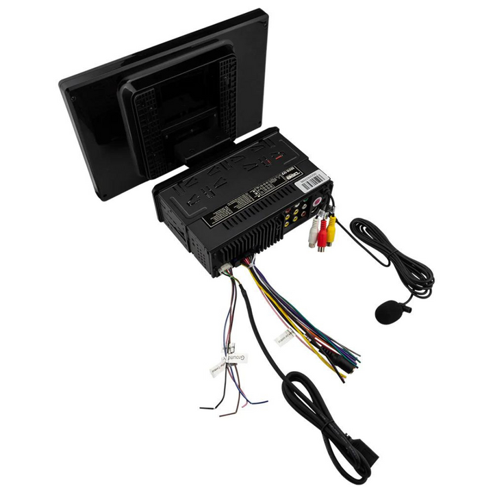DS18 DDX10.5CP Single-Din Radio with 10.5" Floating Touchscreen and Bluetooth, Apple Car Play, Android Mirror Link, USB, AUX, SD