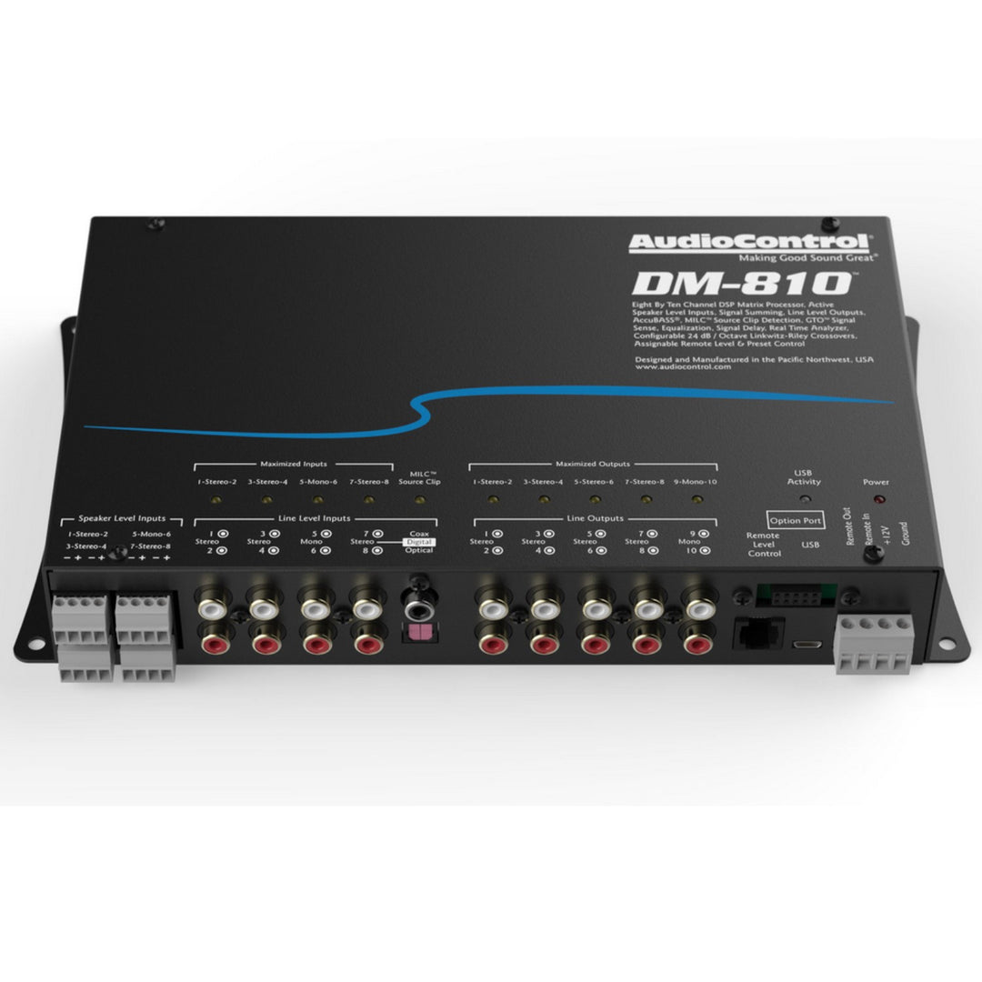 AudioControl DM-810 10-Channel Digital Sound Processor with 8 Rca Inputs