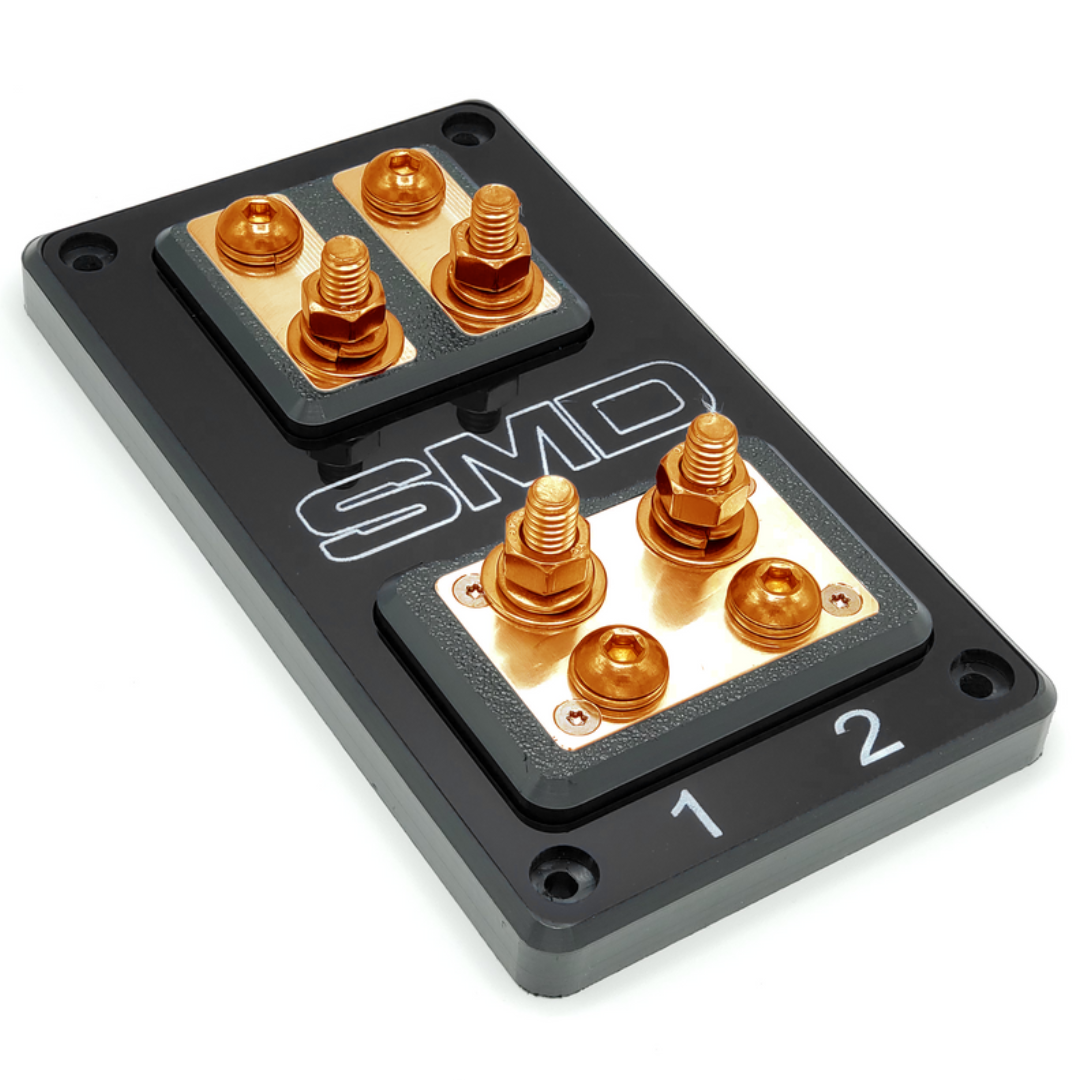 SMD Double XL2 2 Slot ANL Fuse Block with 100% Oxygen-free Copper Hardware and Clear Acrylic Cover - Made In the USA