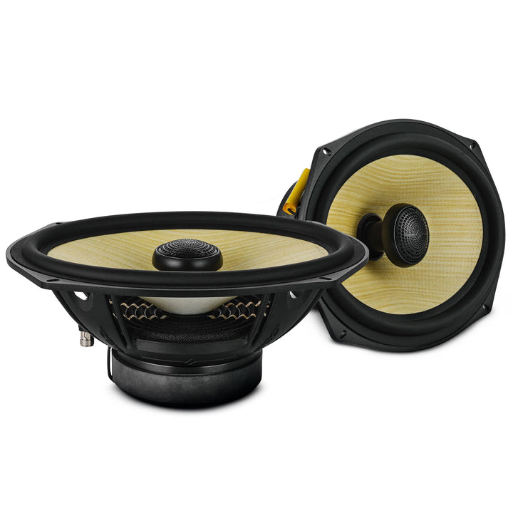DS18 DXQ 6x9" Coaxial Speakers with Yellow Straw Cone - 150 Watts Rms 4-ohm