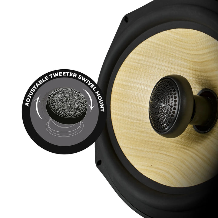 DS18 DXQ 6x9" Coaxial Speakers with Yellow Straw Cone - 150 Watts Rms 4-ohm