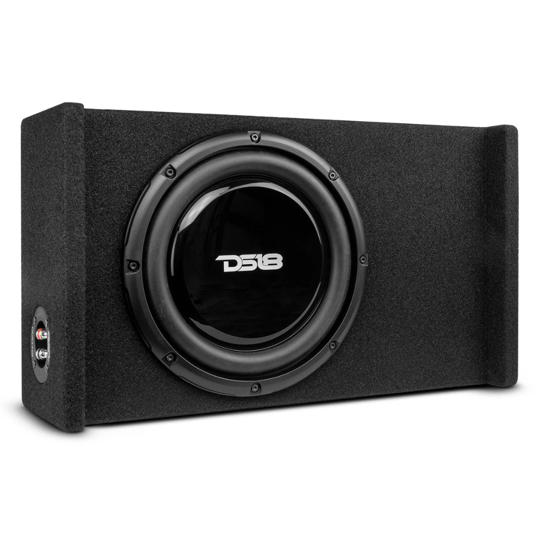 DS18 EN-DF10 Down Firing Sealed Enclosure with 10" Shallow Subwoofer - 300 Watts Rms 4-ohm SVC