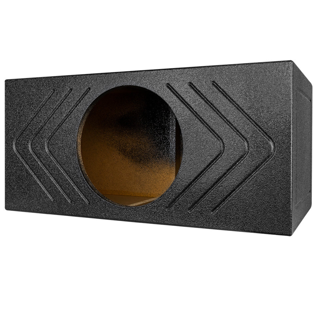 DS18 ENS-112SPB Single 12" Ported Subwoofer Enclosure with Black Bed Liner Coating - 3.25 Cubic Foot Tuned to 33Hz
