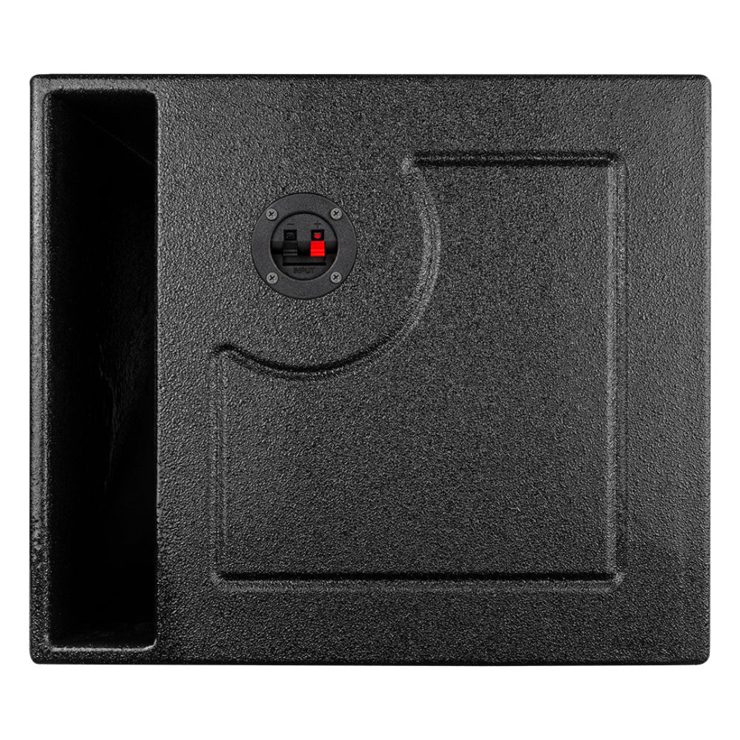 DS18 ENS-112SPB Single 12" Ported Subwoofer Enclosure with Black Bed Liner Coating - 3.25 Cubic Foot Tuned to 33Hz