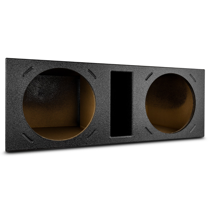 DS18 ENS-212SPB Dual 12" Ported Subwoofer Enclosure with Black Bed Liner Coating - 2x 2 Cubic Foot Tuned to 33Hz