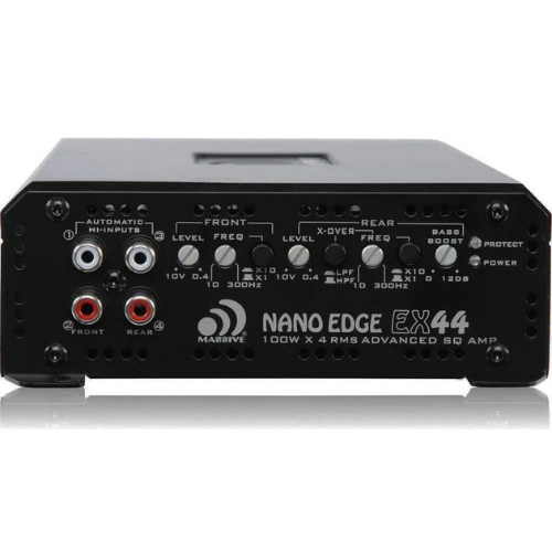 Massive Audio EX44N 4-Channel Class AB Full-Range Amplifier - 4 x 100 Watts Rms @ 4-ohm