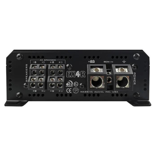 Massive Audio EX4R 4-Channel Class D Full-Range Amplifier - 4 x 200 Watts Rms @ 4-ohm