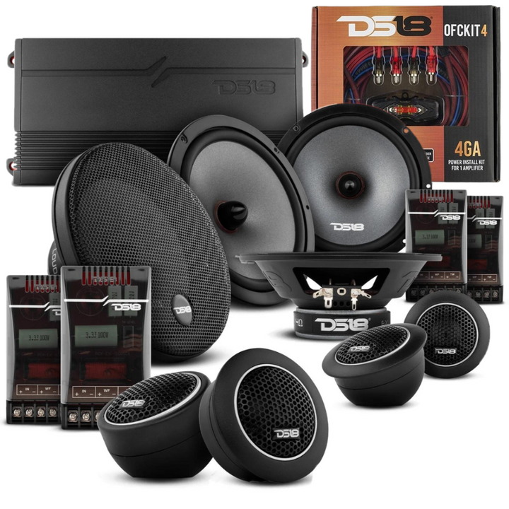 2008-2021 Honda CR-V - DS18 EXL-SQ Series Component Speakers with Tweeters, Crossovers, Amplifier and Amp Kit