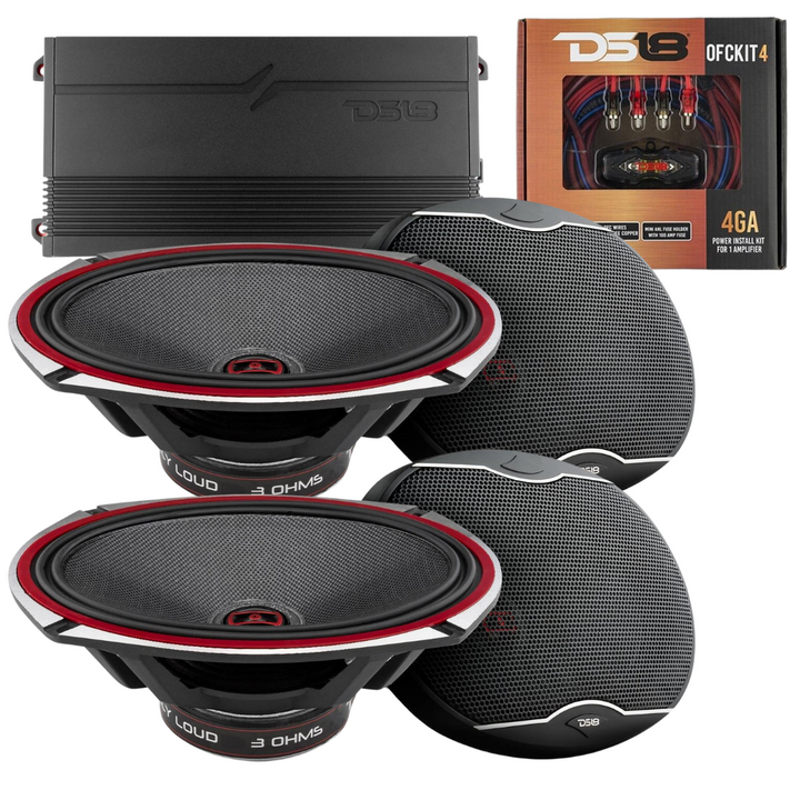 2009-2023 Dodge Ram 1500, 2500 & 3500 Crew Cab - DS18 EXL-SQ Series Speaker Package with Amplifier and Amp Kit