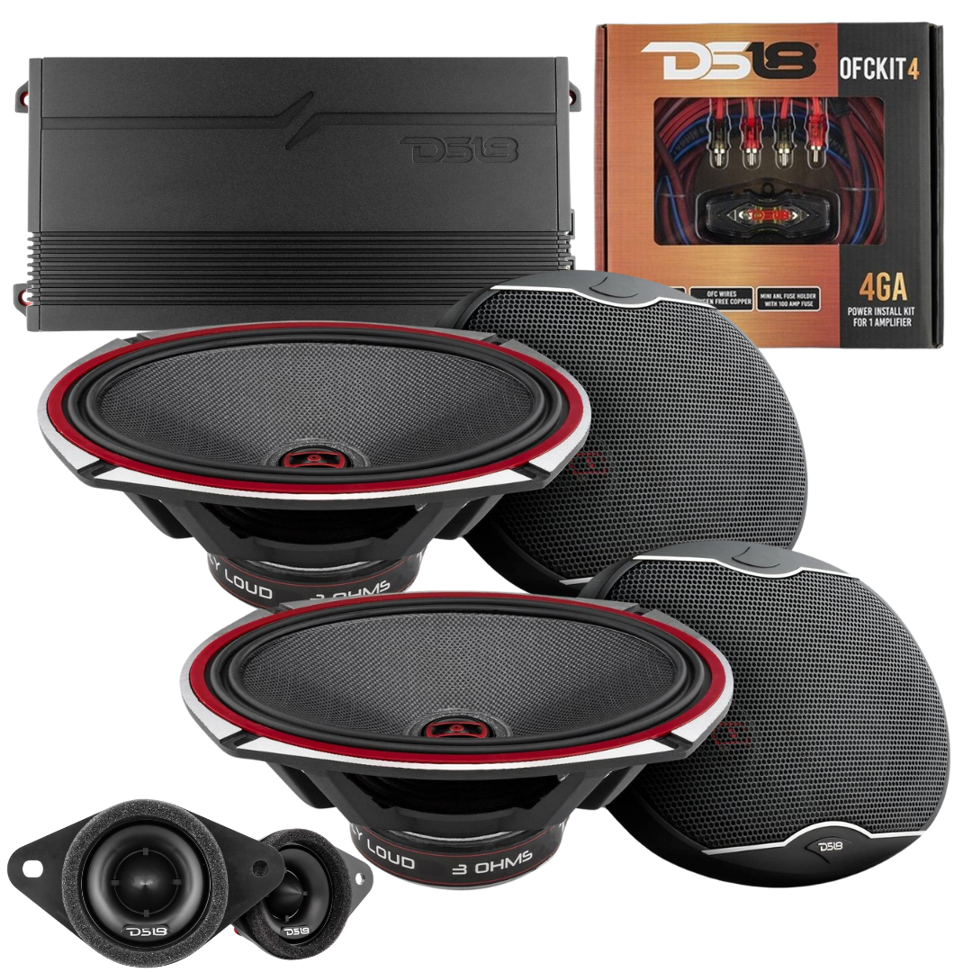 2012-2017 Toyota Camry - DS18 EXL-SQ Series Speaker Package with Dash Tweeters, Amplifier and Amp Kit