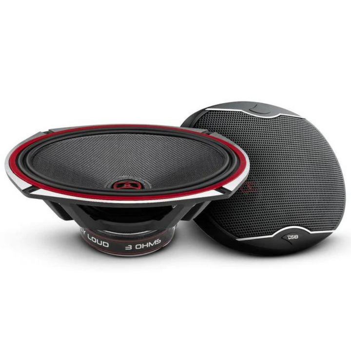 DS18 EXL-SQ6.9 6x9" 2-Way Coaxial Speakers with Fiber Glass Cone - 160 Watts Rms 3-ohm
