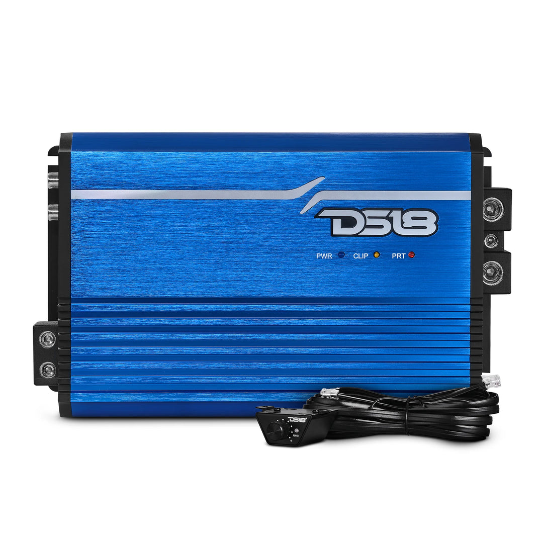 DS18 FRP-2.5K Blue 1-Channel Class D Compact Full-Range Amplifier - 1 x 2500 Watts Rms @ 1-ohm