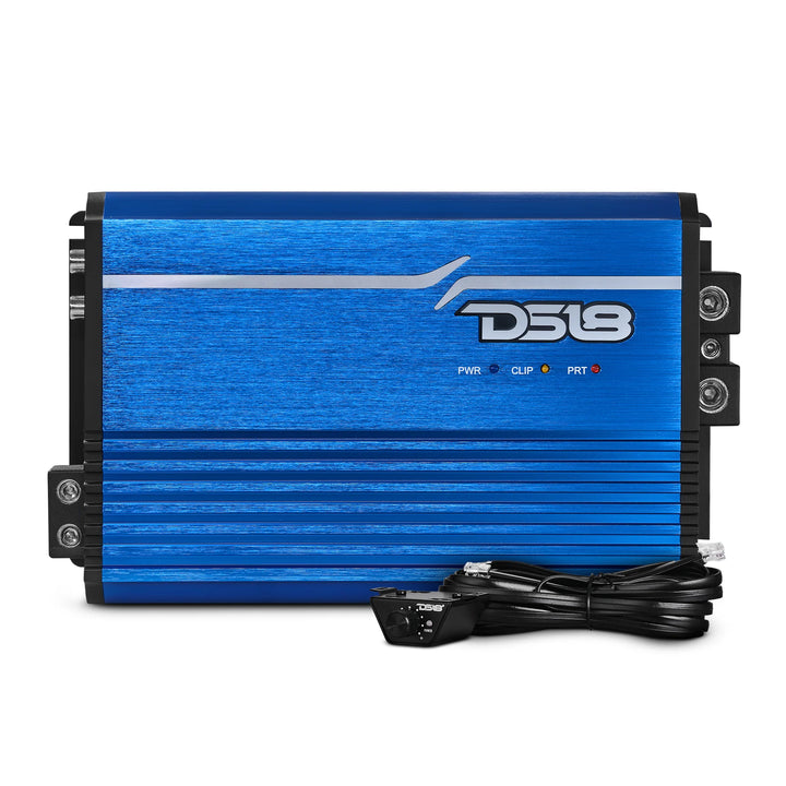 DS18 FRP-2.5K Blue 1-Channel Class D Compact Full-Range Amplifier - 1 x 2500 Watts Rms @ 1-ohm