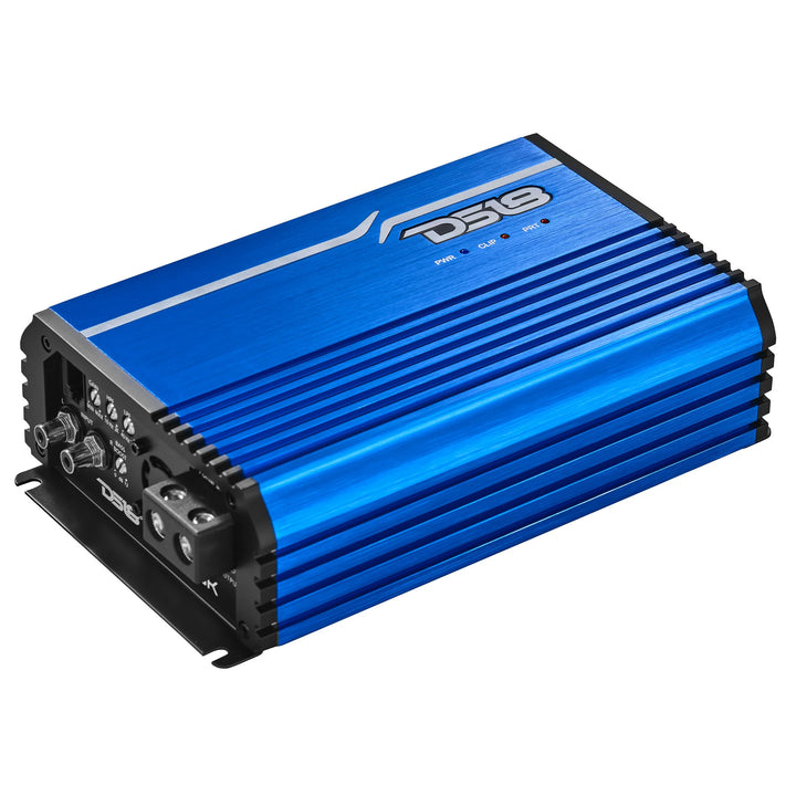DS18 FRP-2.5K Blue 1-Channel Class D Compact Full-Range Amplifier - 1 x 2500 Watts Rms @ 1-ohm