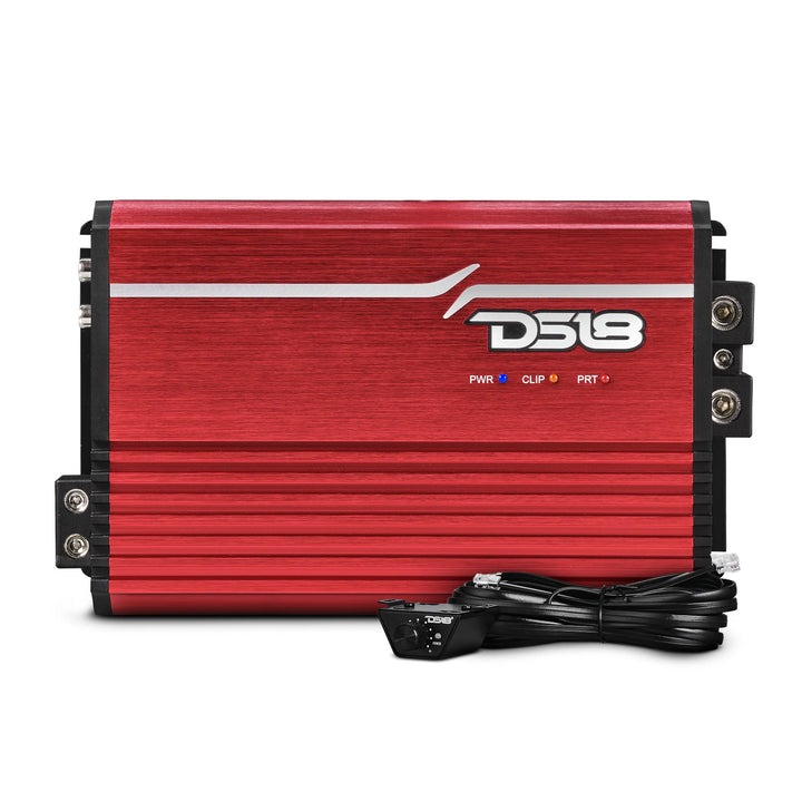 DS18 FRP-2.5K Red 1-Channel Class D Compact Full-Range Amplifier - 1 x 2500 Watts Rms @ 1-ohm