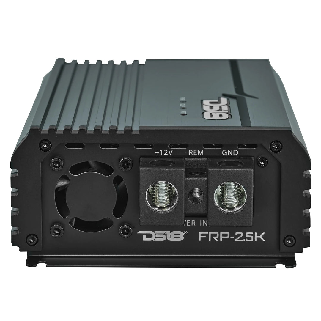 DS18 FRP-2.5K Titanium 1-Channel Class D Compact Full-Range Amplifier - 1 x 2500 Watts Rms @ 1-ohm
