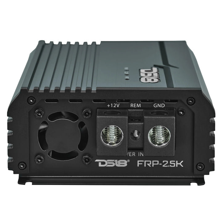 DS18 FRP-2.5K Titanium 1-Channel Class D Compact Full-Range Amplifier - 1 x 2500 Watts Rms @ 1-ohm