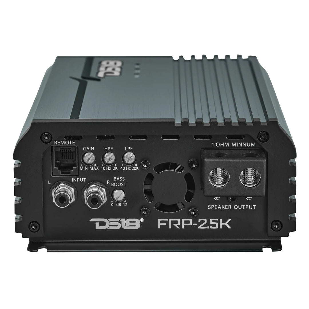 DS18 FRP-2.5K Titanium 1-Channel Class D Compact Full-Range Amplifier - 1 x 2500 Watts Rms @ 1-ohm