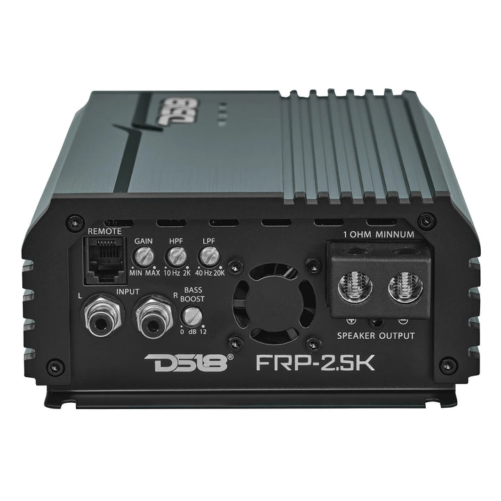 DS18 FRP-2.5K Titanium 1-Channel Class D Compact Full-Range Amplifier - 1 x 2500 Watts Rms @ 1-ohm