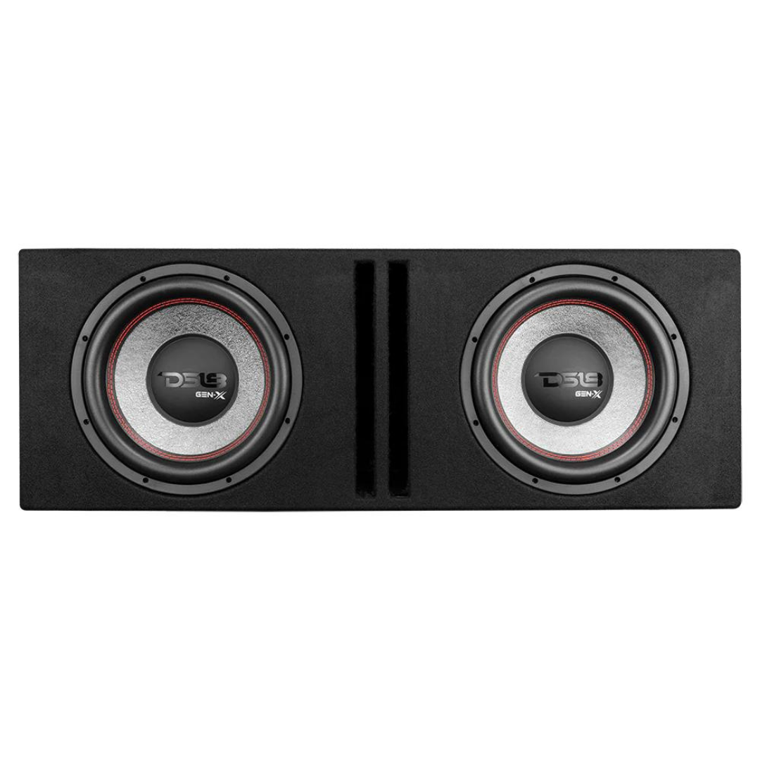 DS18 GEN-X212LD 2x GEN-X124D 12" Subwoofers with Ported Sub Enclosure Tuned to 35Hz - 900 Watts Rms 2x 2-ohm