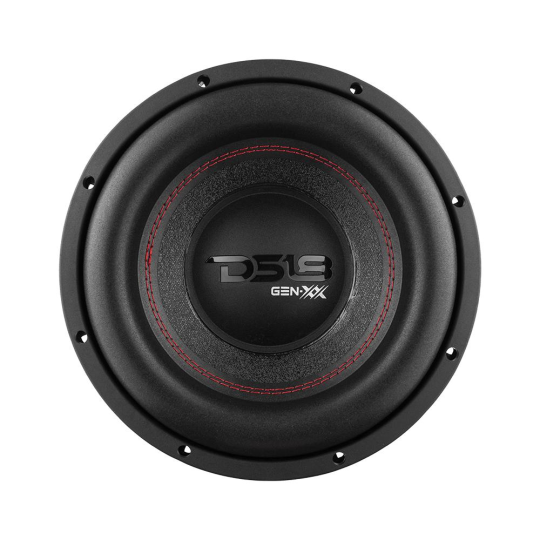 DS18 GEN-XX10.4DHE Subwoofer de 10" con bobina móvil de aluminio negro de 2" - 500 vatios Rms 4 ohmios DVC